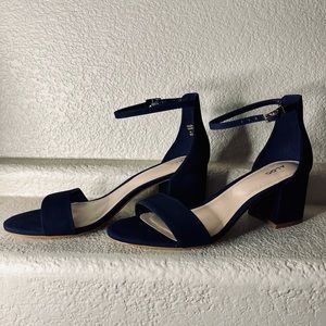 🆕 ALDO Villarosa Heels Navy Blue Size 8.5 Perfect Classy Heel For All Occasions